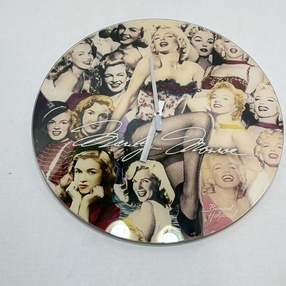 Other - Bernard Of Hollywood Marilyn Monroe Glass Photo Clock 2013 Works